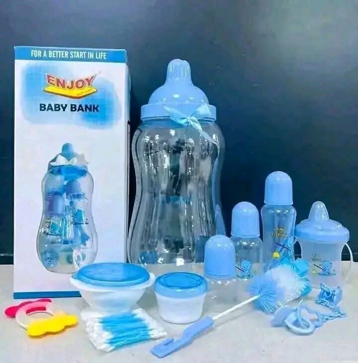 Baby Feeding & Care Essentials Set – Feeders, Cotton Pads & Daily Baby Items.