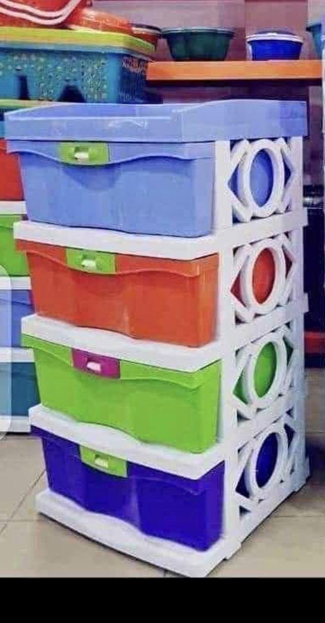 Premium Baby Plastic Wardrobe - Durable 4-Tier Kids' Storage Organizer - Image 2