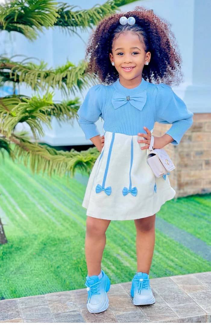 Beautiful Baby Girl Party Dress – Light Blue & White | Long-Lasting Outfit for Age 2 Years