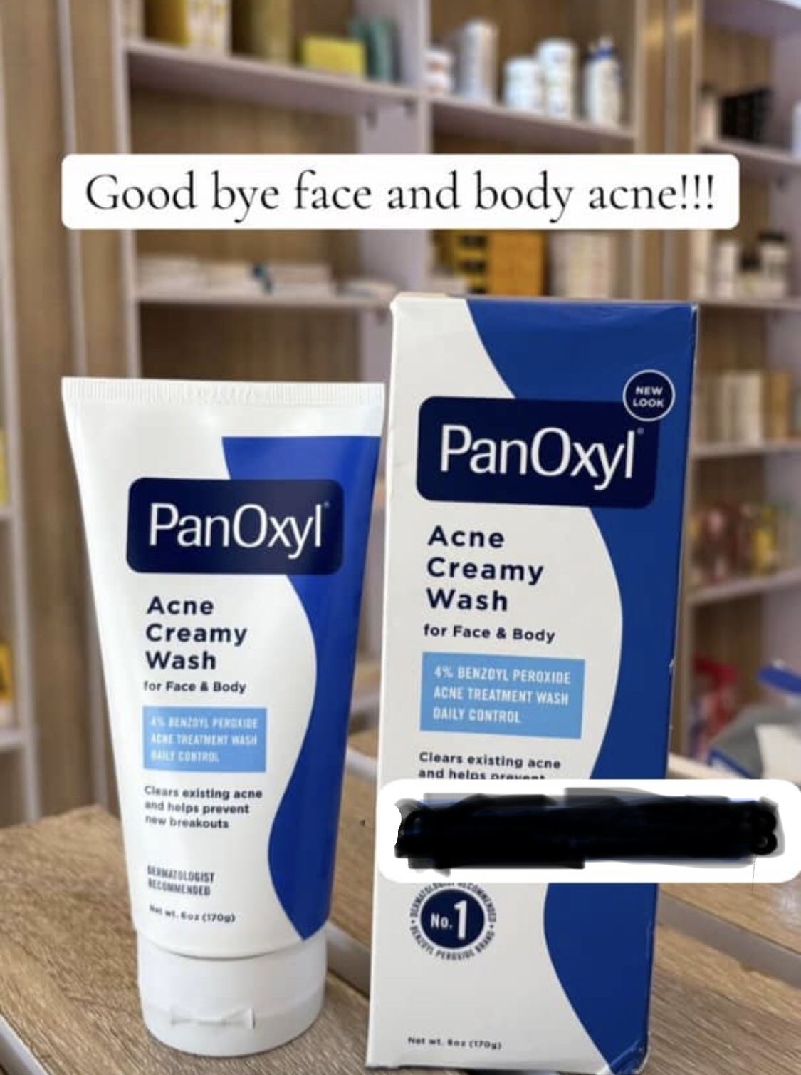 PanOxyl Acne Creamy Wash – Face & Body Acne Treatment Cleanser for Clear Skin