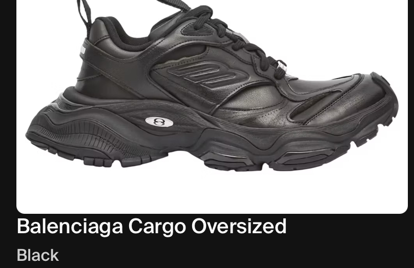 Balenciaga Cargo Oversized Sneakers – Black & White/Blue | Luxury Chunky Designer Style - Image 2