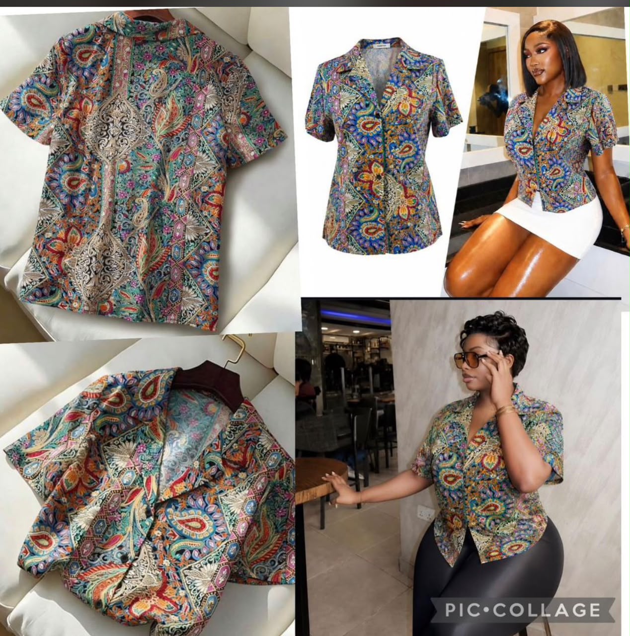Classic Patterned Short Sleeve Kampala/Vintage Shirt